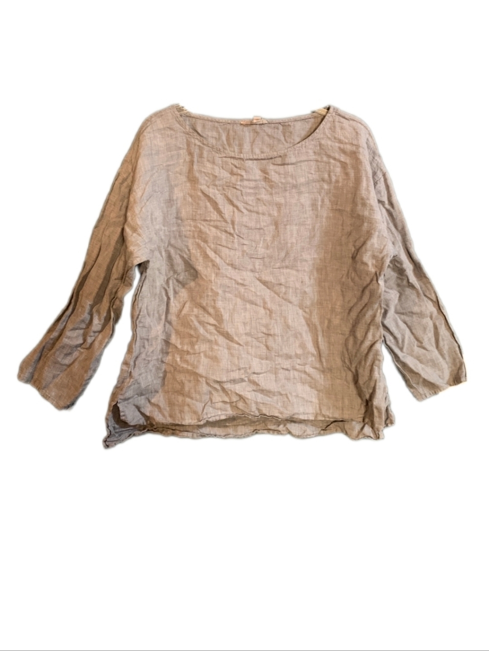 Eileen Fisher Shirt Organic Linen Minimalist Lightweight Long Sleeve